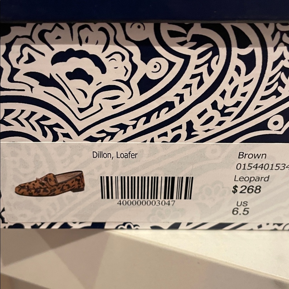 Brown Leopard calf hair Loafers size 6 1/2